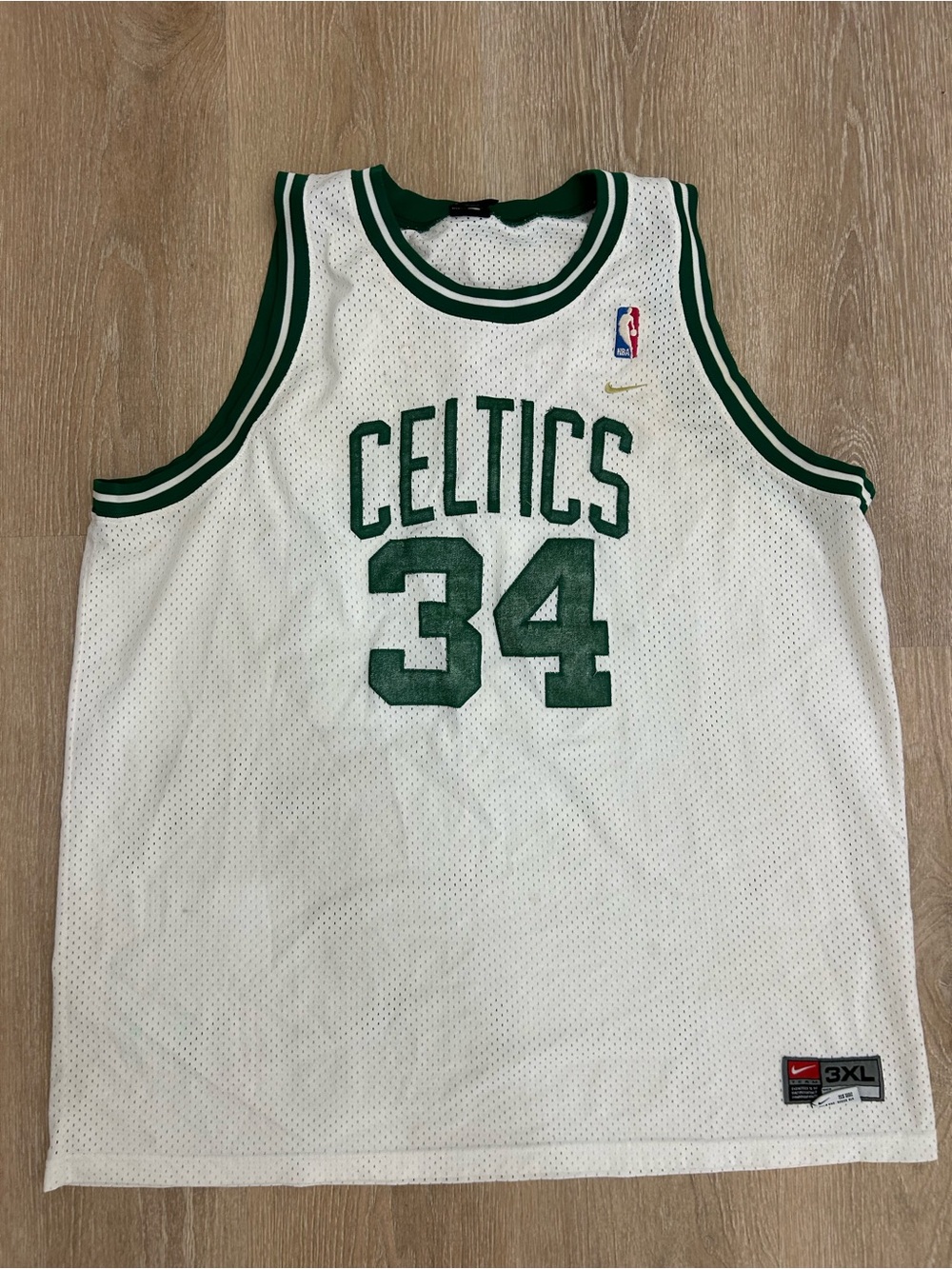 Nike Team Boston Celtics Paul Pierce #34 Basketball Jersey White/Green Size 3XL